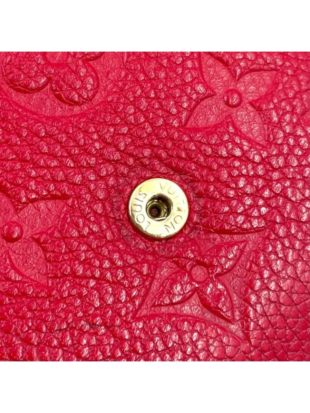 Louis Vuitton Portefeuille Victorine Monogram Empreinte Scarlet Red Trifold